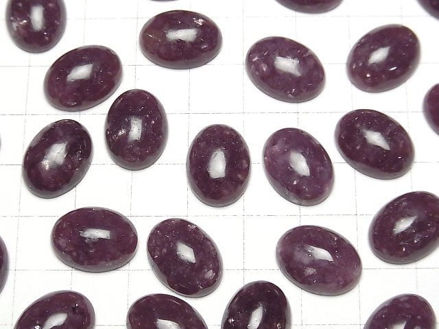 Lepidolith AAA- Oval Cabochon 16x12mm 1 Stück