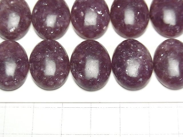 鋰雲母 AAA 橢圓形素面蛋面 20x15mm 1顆