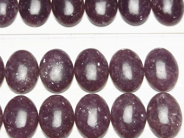 Lepidolith AAA- Oval Cabochon 20x15mm 1Stück