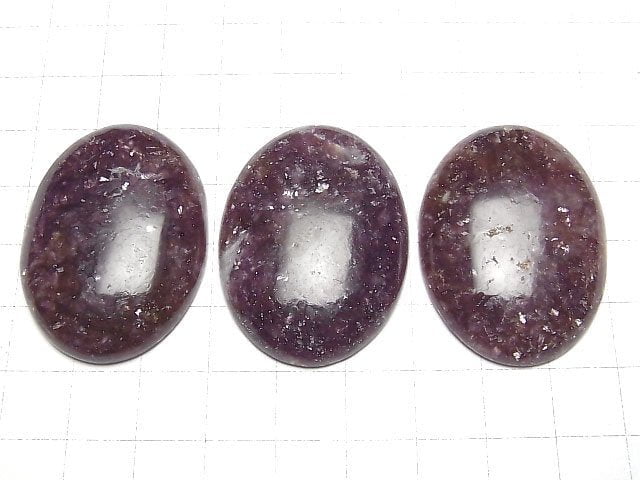 Lepidolith AAA- Oval Cabochon 40x30mm 1Stück