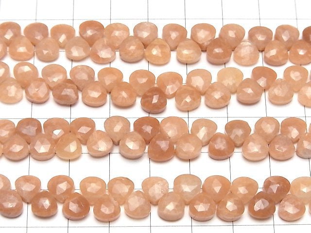 Orthoklasenfeldspat AA++ Kastanienbraun Facettierte Briolette halb oder 1Strang Perlen (ca. 7 Zoll/18 cm)
