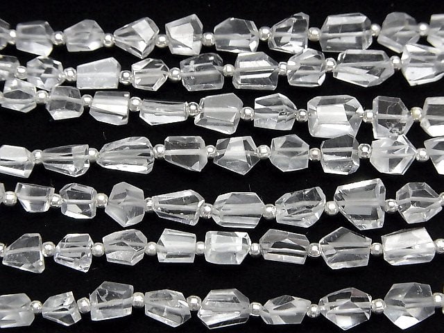Hochwertiger Weißer Topas AA++ Facettierter Nugget halb oder 1Strang Perlen (ca. 7 Zoll/18 cm)