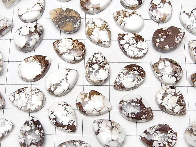 Wildpferd Tropfenform Cabochon 14x10mm 2Stück