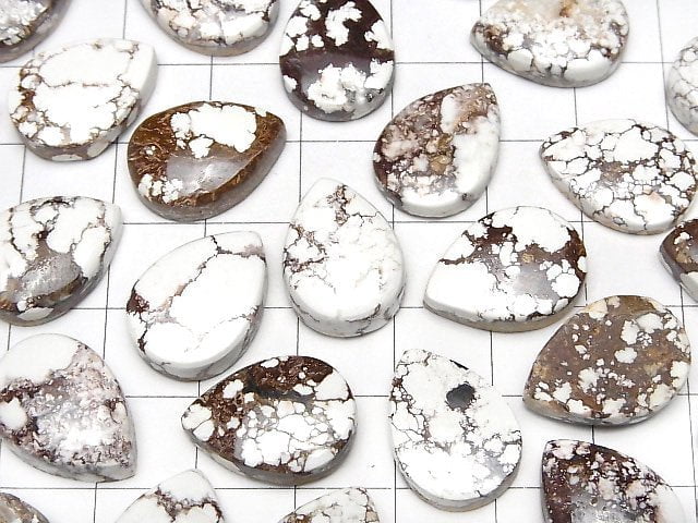 Wildpferd Tropfenform Cabochon 18x13mm 1Stück