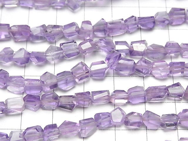 Hochwertiger Amethyst AAA- Facettierter Nugget halb oder 1Strang Perlen (ca. 7 Zoll/18 cm)