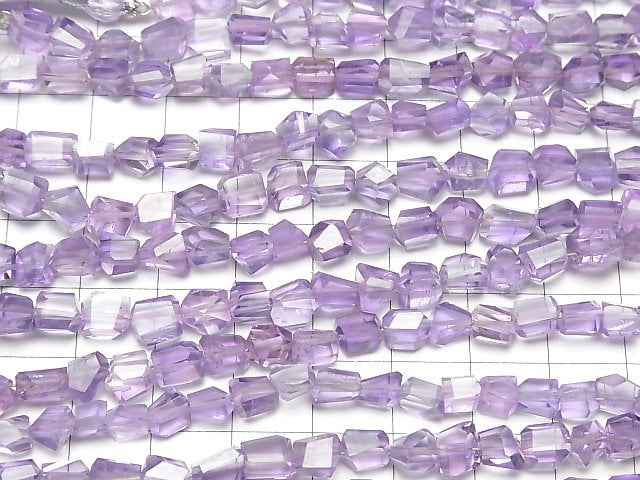 Hochwertiger Amethyst AAA- Facettierter Nugget halb oder 1Strang Perlen (ca. 7 Zoll/18 cm)
