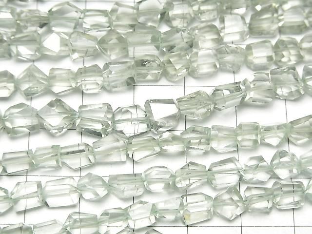 Améthyste Verte de Haute Qualité AAA - Pépite Facettée en demi ou 1 fil (env. 7 pouces/18 cm)