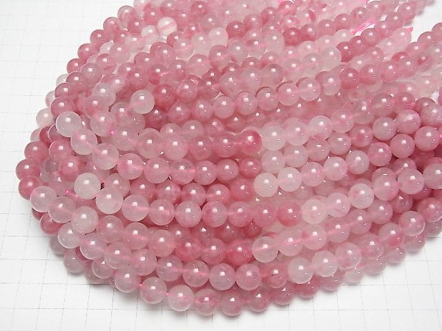 Rhodonit Silica Rund 10mm halb oder 1Strang Perlen (ca. 14 Zoll/34 cm)