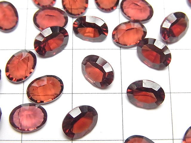 高品質莫三比克石榴石 AAA 級裸石 橢圓形凹面切割 8x6mm 3顆