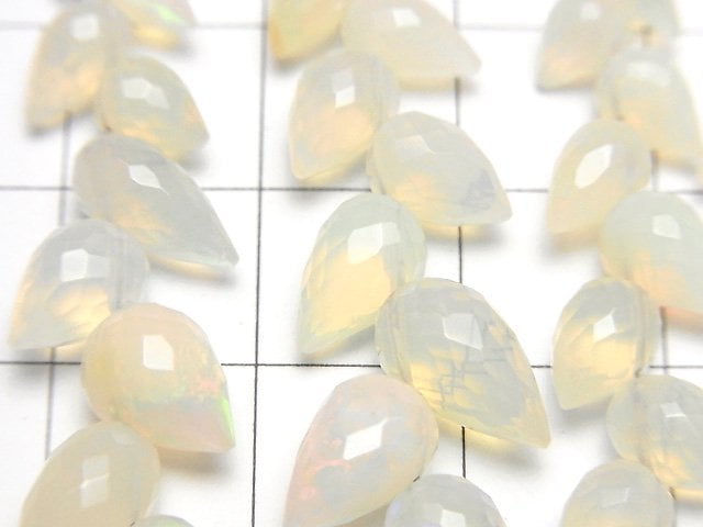 High Quality Ethiopian Opal AA++ Flower Bud Faceted Briolette 1strand beads (aprx.5inch/13cm)