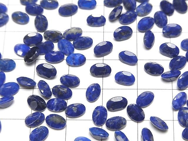 Lapislazuli AA++ lose Stein oval facettiert 6x4mm 10 Stück