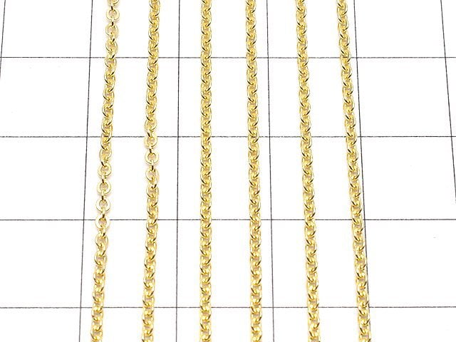 14KGF Flat Cable Chain 1.4mm 10cm