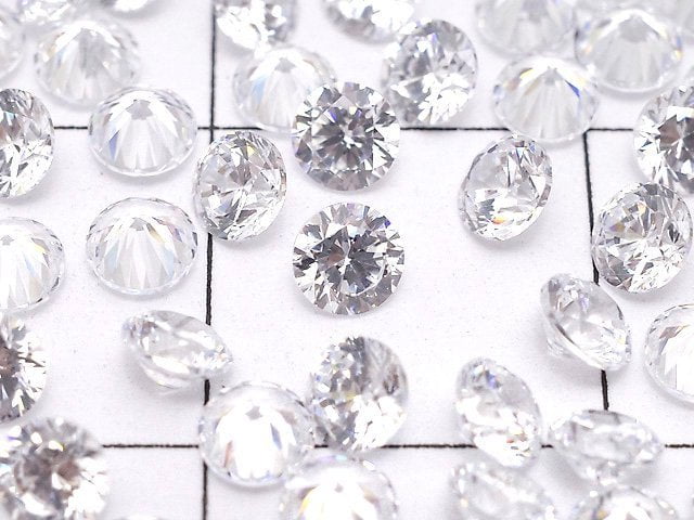 氧化鋯 AAA 裸石 圓刻面 3x3mm 20顆