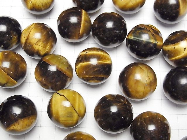 Gelber Tigerauge AA++ Kugel, Rund 25mm 1 Stück