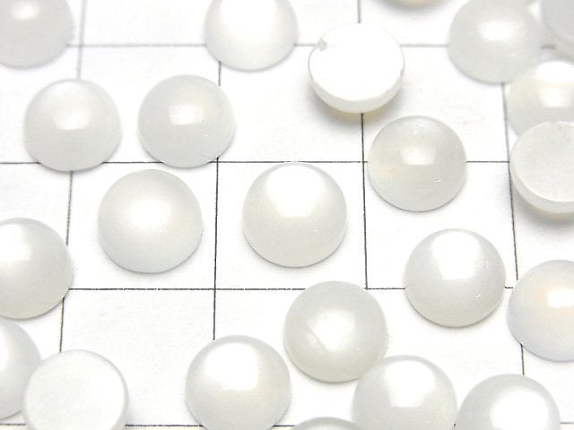 白月光石 AAA 圓形凸圓面 7x7mm 10顆