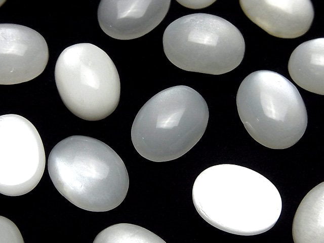 Weißer Mondstein AAA ovale Cabochon 16x12mm 1 Stück