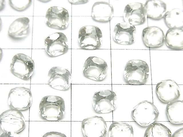 Hochwertiger grüner Amethyst AAA lose Steine quadratisch facettiert 6x6mm 5 Stück