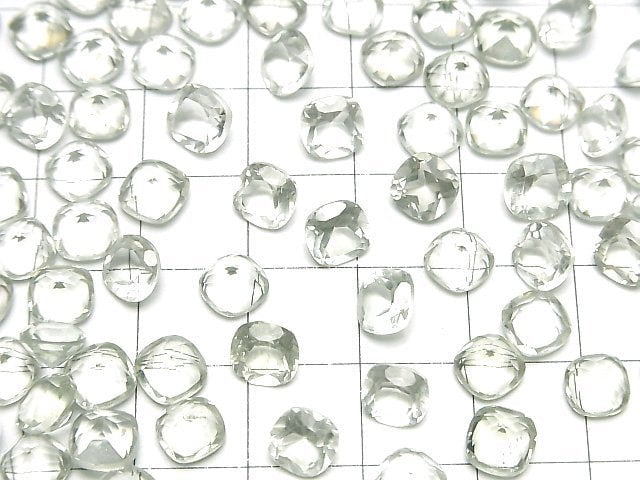 Hochwertiger grüner Amethyst AAA lose Steine quadratisch facettiert 6x6mm 5 Stück