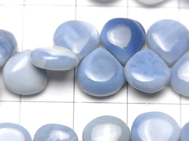 Owy 藍色歐泊栗色(平滑)半串或1串珠子 (約6英吋/16公分)