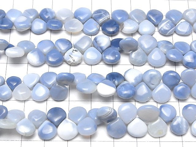 Owy Blauopal Kastanie (glatt) halb oder 1 Strang Perlen (ca. 6 Zoll/16 cm)
