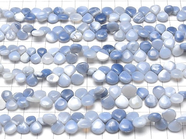 Owy Blauopal Kastanie (glatt) halb oder 1 Strang Perlen (ca. 6 Zoll/16 cm)