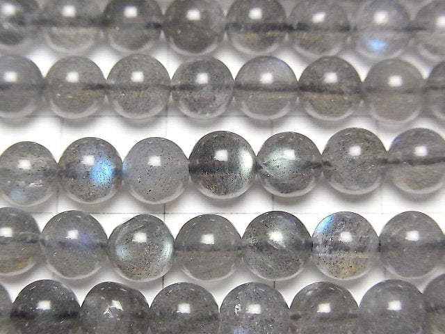 拉長石 AA++ 圓珠 6mm 1串珠子 (約15英吋/37公分)