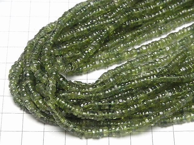 Grüner Apatit AA++ Rondelle (Heishi) 4-5 mm 1 Strang Perlen (ca. 15 Zoll/38 cm)
