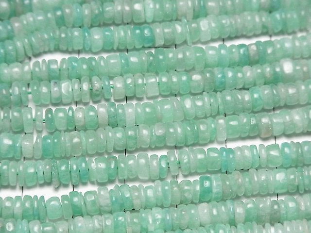 Amazonit AA+ Rondelle (Heishi) 5x5x2 mm 1 Strang Perlen (ca. 15 Zoll/38 cm)
