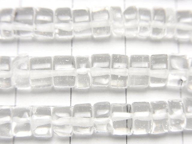 水晶 AA++ 扁珠(日本米珠)5-6毫米 1串珠(約15英吋/36公分)