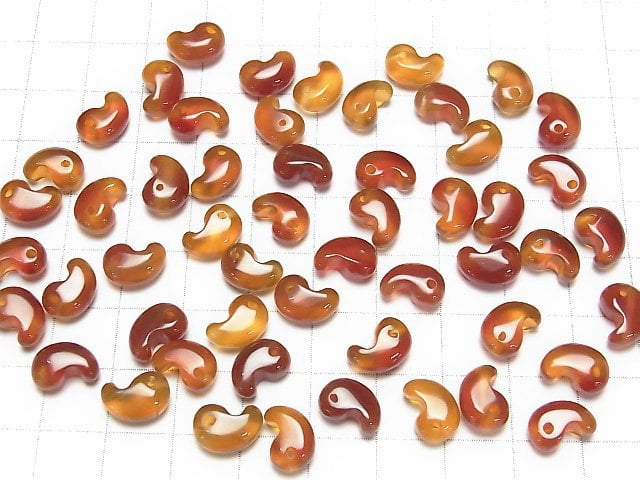 Karnelian AAA Komma-förmige Perle 10x7mm 3Stk