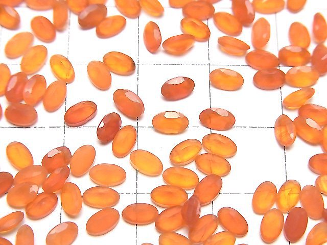 Hochwertiger Karneol AAA lose Stein oval facettiert 5x3mm 10 Stück