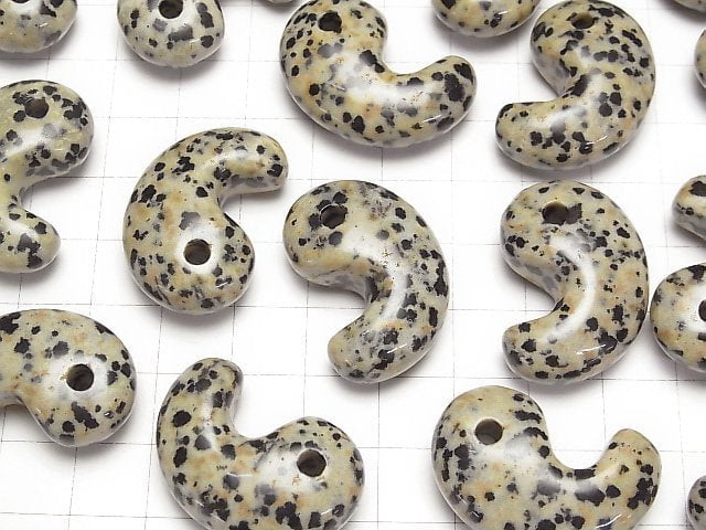 Dalmatiner-Jaspis Komma-förmige Perle 30x20mm 1 Stück