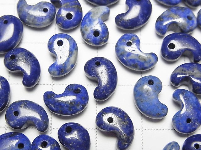 青金石 AA 逗號形珠 10x7mm 3顆
