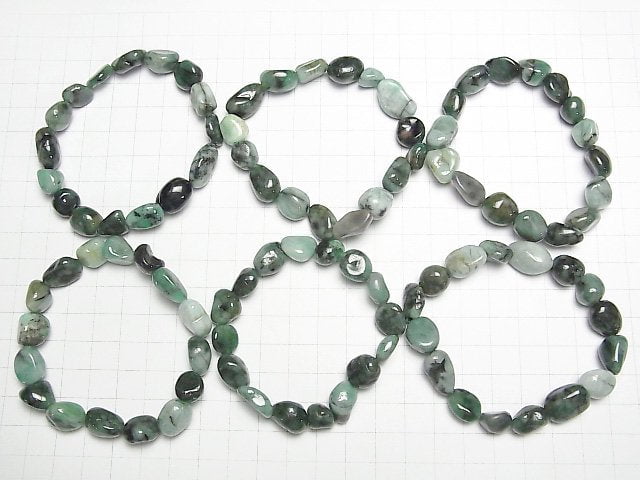 Brasilianischer Smaragd AA+ Nugget Armband
