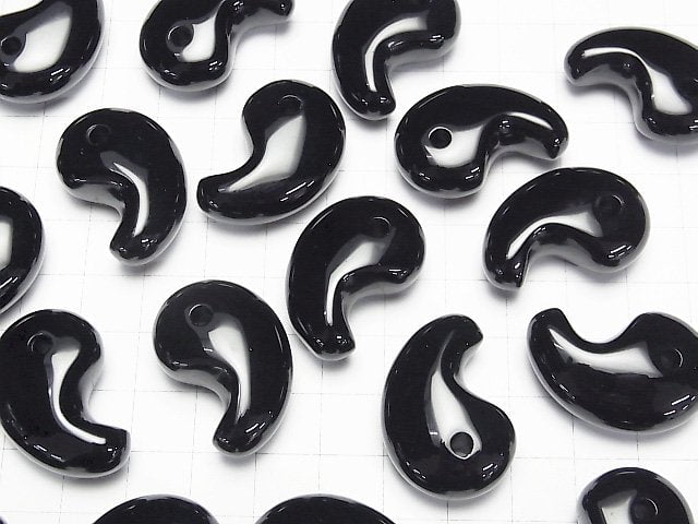 Onyx Komma-förmige Perle 30x20mm 1 Stück