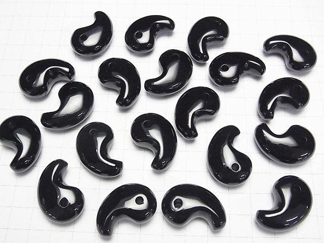 Onyx Komma-förmige Perle 30x20mm 1 Stück
