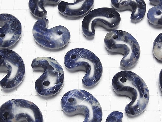 Sodalith AA++ Komma-förmige Perle 30x20mm 1Stk
