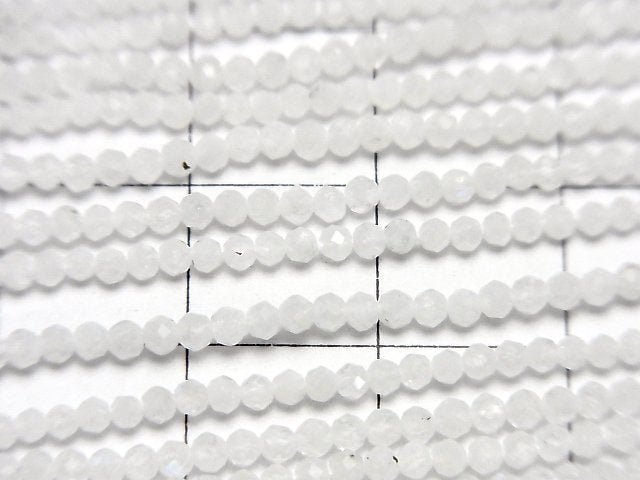 高品質!彩虹月光石 AA+ 切面圓珠 2mm 一串 (約13英吋/31公分)