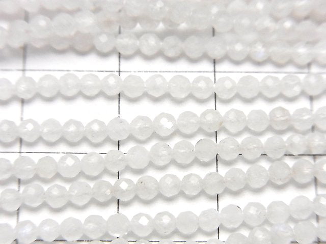 高品質!彩虹月光石 AA+ 切面圓珠 2.5mm 一串 (約13英吋/31公分)