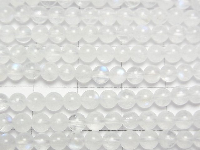 彩虹月光石 AA++ 圓珠 4-4.5mm 一串 (約15英吋/37公分)