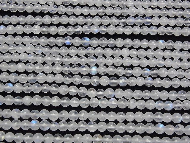 Regenbogenmondstein AA++ Rund 4-4,5mm 1 Strang Perlen (ca. 15 Zoll/37 cm)