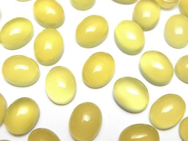 黃玉髓 AAA 橢圓蛋面戒面 10x8mm 5顆