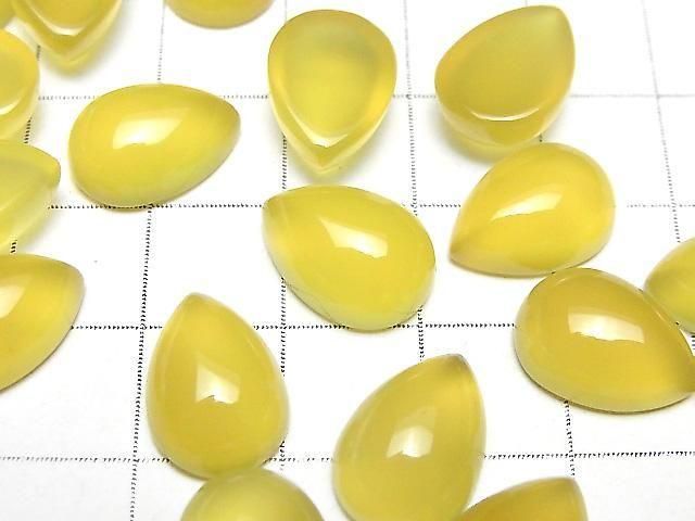 黃玉髓 AAA 梨形素面切割 14x10mm 3顆