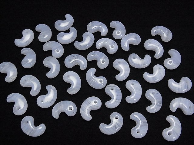 Blaue Spitzenachat AAA Komma-förmige Perle 18x12mm 1 Stück