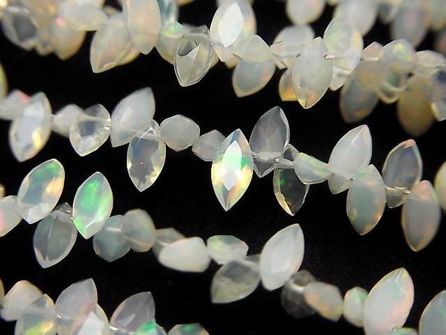 衣索比亞蛋白石 AA++ 馬眼刻面 5x2.5mm 半串或 1 串珠(約 7 英寸/17 公分)