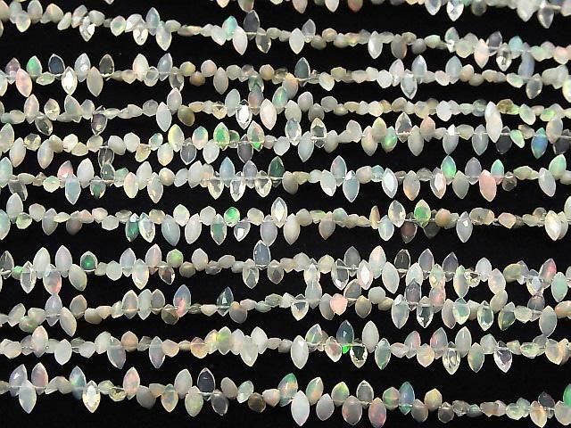 Äthiopischer Opal AA++ Marquise facettiert 5x2.5mm halb oder 1 Strang Perlen (ca. 7 Zoll/17 cm)