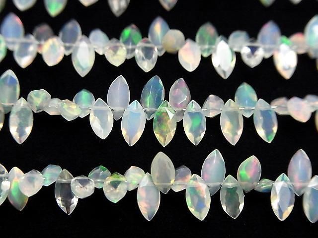 Hochwertiger äthiopischer Opal AAA- Marquise Facettiert 6x3mm Halb- oder 1Strang Perlen (ca. 3Zoll/7cm)