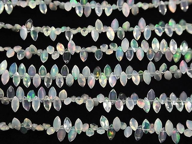 Hochwertiger äthiopischer Opal AAA- Marquise Facettiert 6x3mm Halb- oder 1Strang Perlen (ca. 3Zoll/7cm)