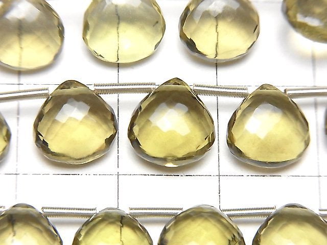 MicroCut High Quality Olive Quartz AAA Chestnut Faceted Briolette 1strand beads (8pcs)