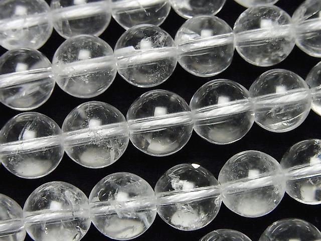 人造白水晶 AA++ 圓珠 10mm 半串或一串 (約15英吋/36公分)